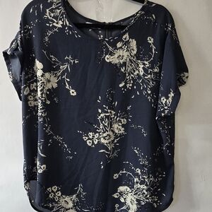 Maurices Midnight Blue Floral Top